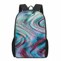 Smoke Psychedelic Trippy Print 17 Inch Backpack