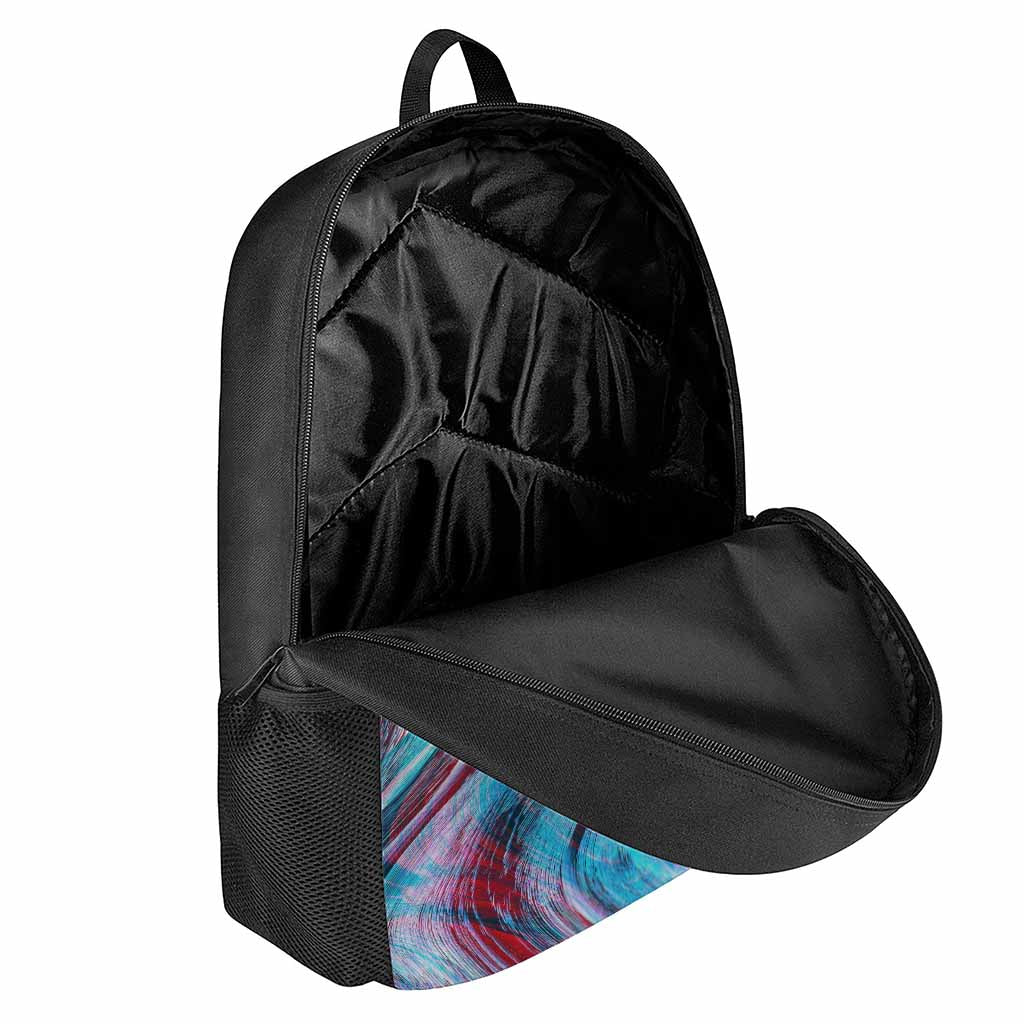 Smoke Psychedelic Trippy Print 17 Inch Backpack