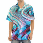 Smoke Psychedelic Trippy Print Aloha Shirt