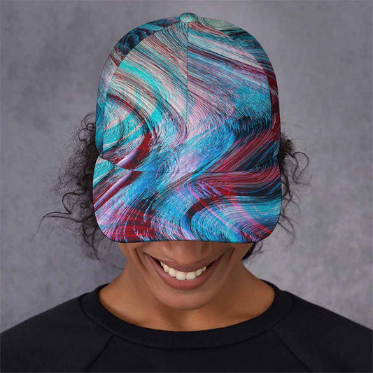 Smoke Psychedelic Trippy Print Baseball Cap