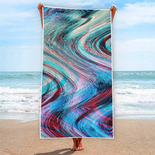 Smoke Psychedelic Trippy Print Beach Towel