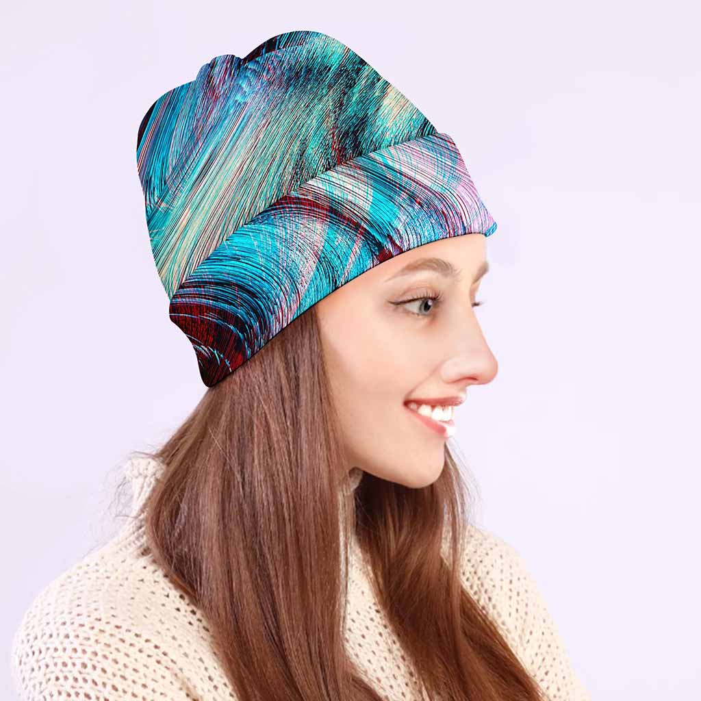Smoke Psychedelic Trippy Print Beanie