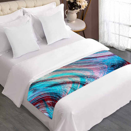 Smoke Psychedelic Trippy Print Bed Runner