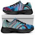 Smoke Psychedelic Trippy Print Black Chunky Shoes