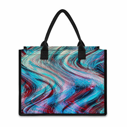 Smoke Psychedelic Trippy Print Canvas Tote Bag