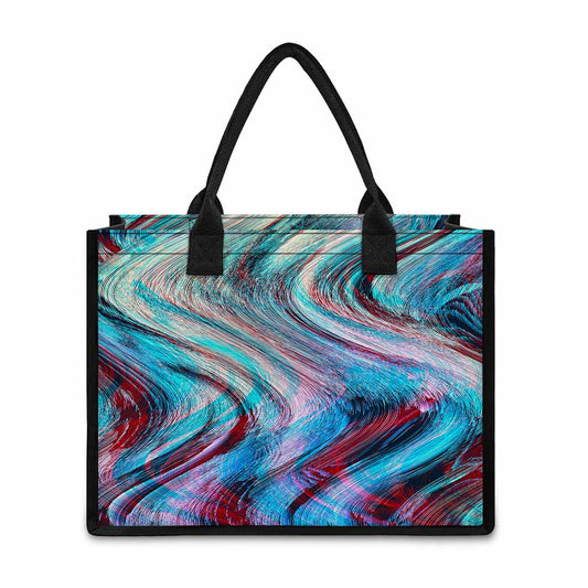 Smoke Psychedelic Trippy Print Canvas Tote Bag