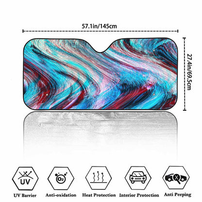Smoke Psychedelic Trippy Print Car Windshield Sun Shade
