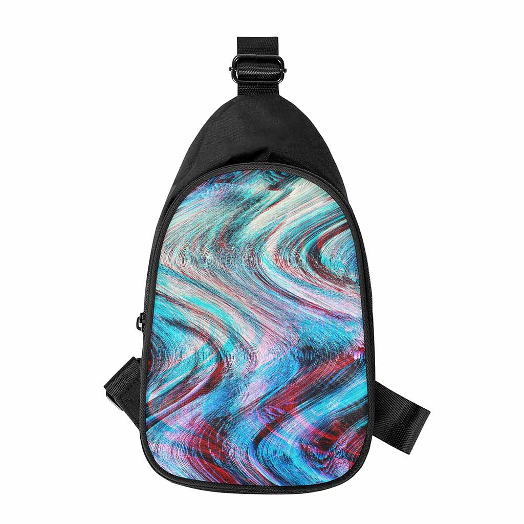 Smoke Psychedelic Trippy Print Chest Bag