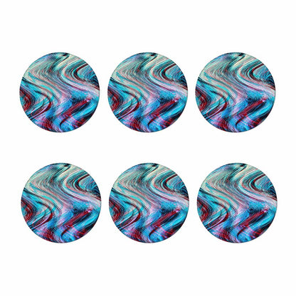 Smoke Psychedelic Trippy Print Coaster Set