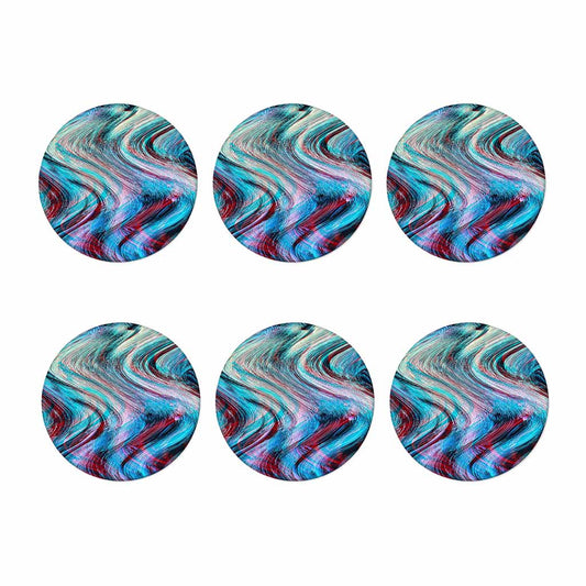 Smoke Psychedelic Trippy Print Coaster Set