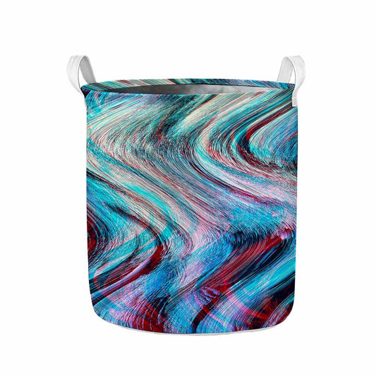 Smoke Psychedelic Trippy Print Collapsible Laundry Basket