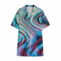 Smoke Psychedelic Trippy Print Cotton Hawaiian Shirt