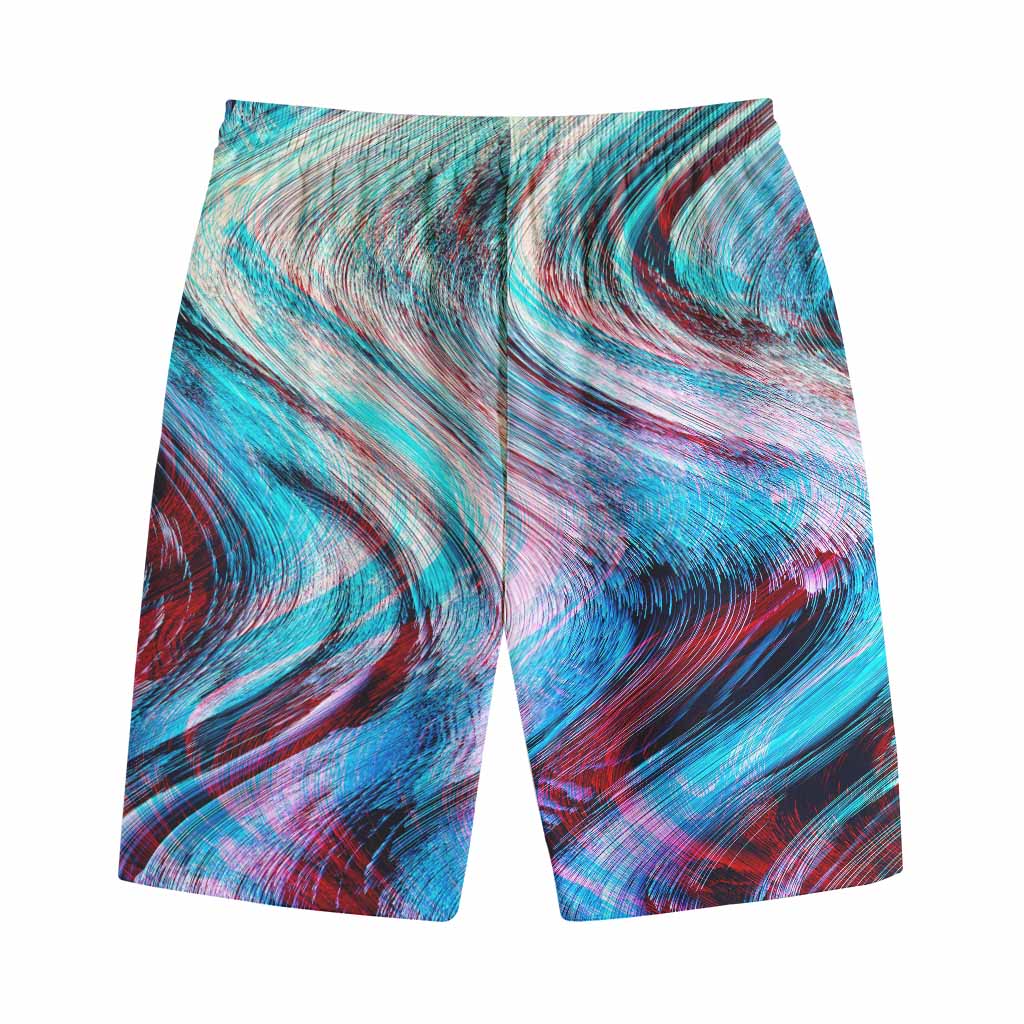 Smoke Psychedelic Trippy Print Cotton Shorts