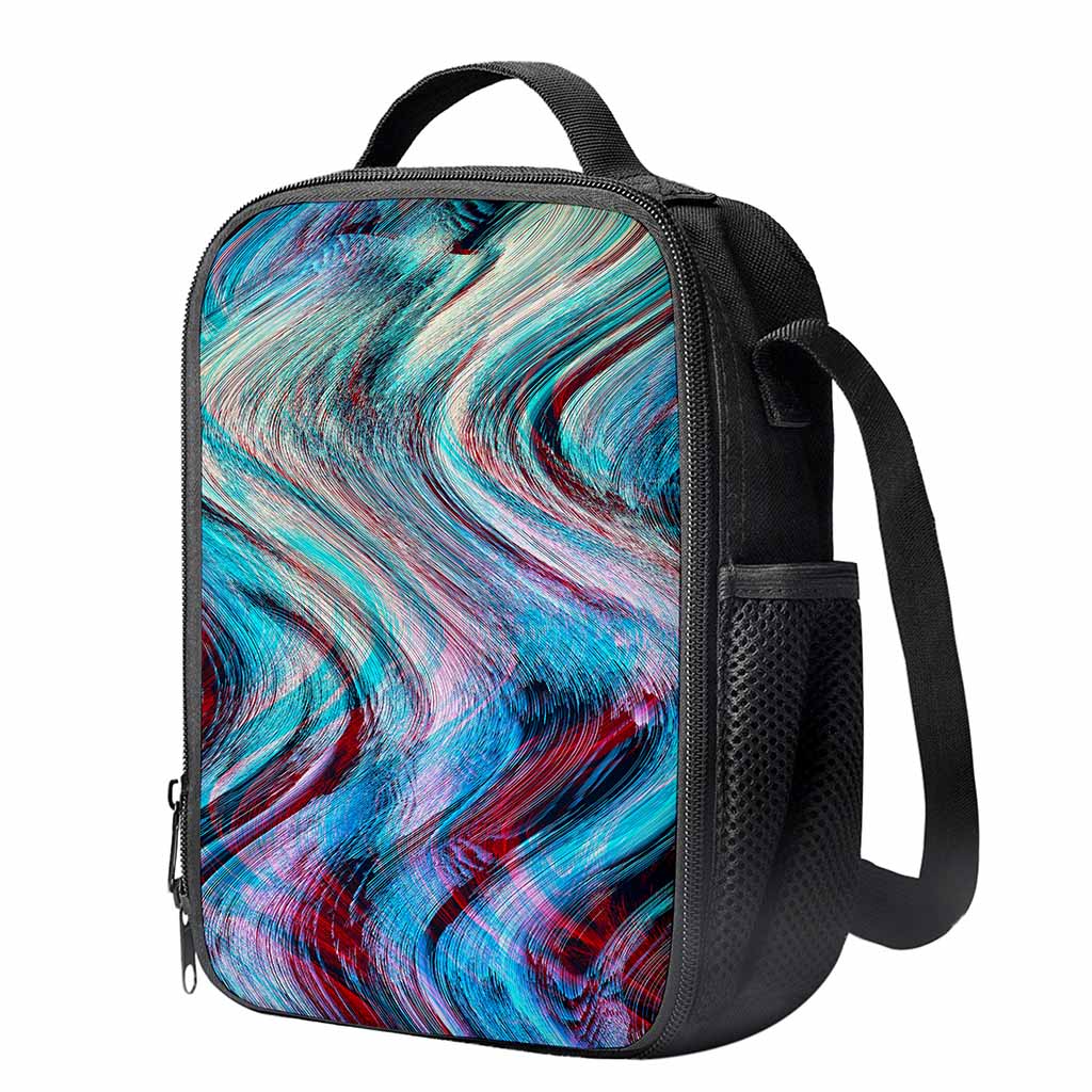 Smoke Psychedelic Trippy Print Crossbody Lunch Bag
