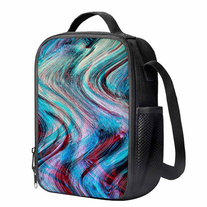 Smoke Psychedelic Trippy Print Crossbody Lunch Bag