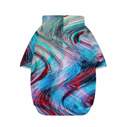 Smoke Psychedelic Trippy Print Dog Zip Up Hoodie