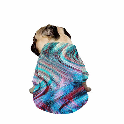 Smoke Psychedelic Trippy Print Dog Zip Up Jacket
