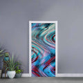 Smoke Psychedelic Trippy Print Door Sticker