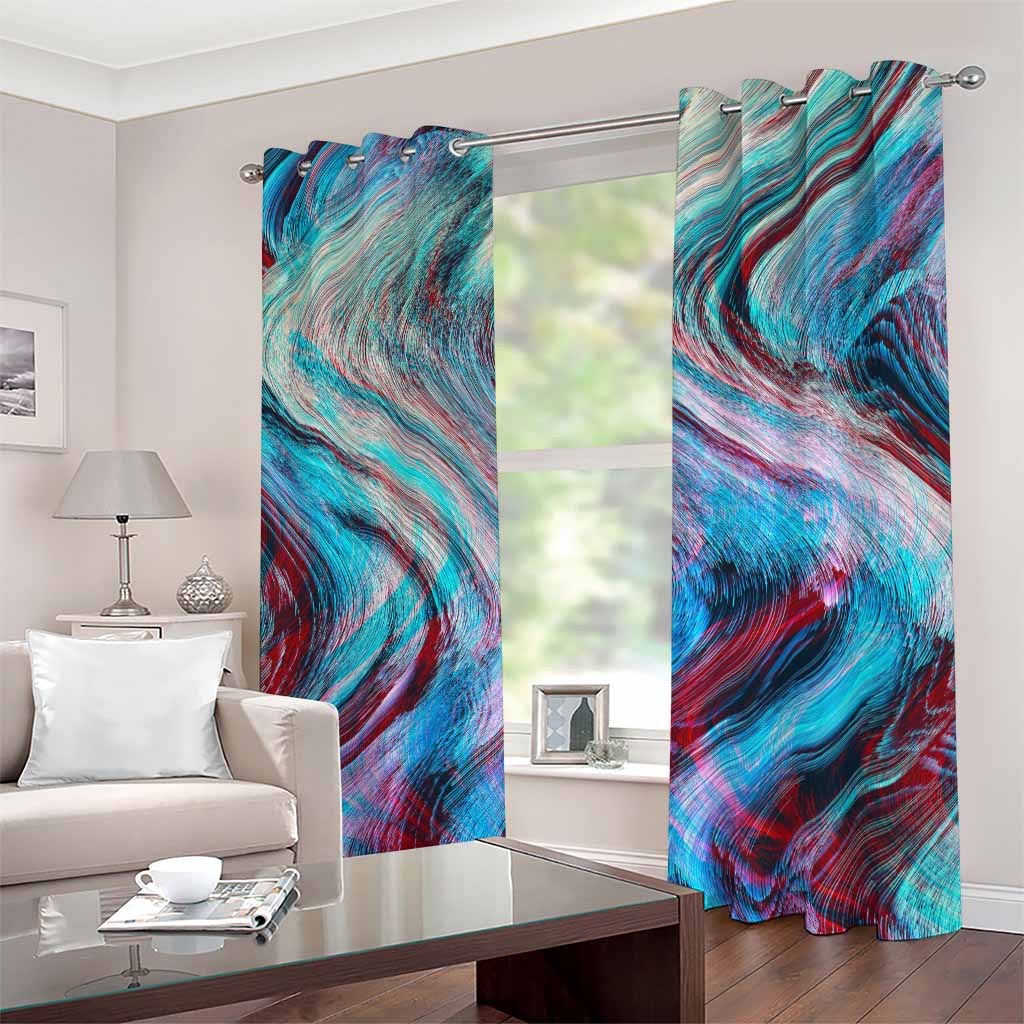Smoke Psychedelic Trippy Print Extra Wide Grommet Curtains