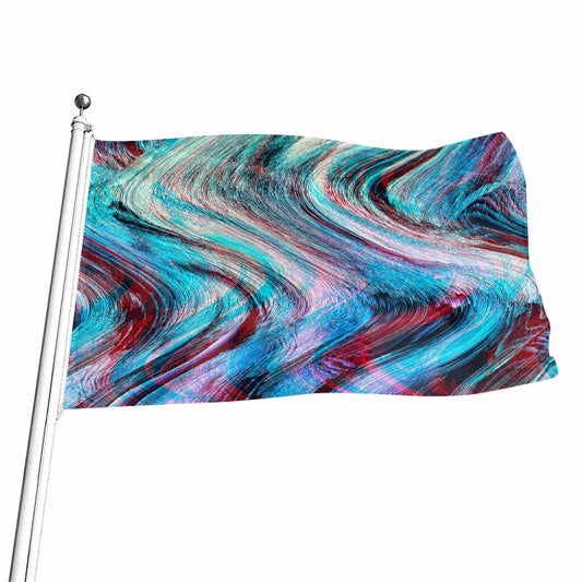 Smoke Psychedelic Trippy Print Flag