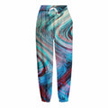 Smoke Psychedelic Trippy Print Fleece Lined Knit Pants