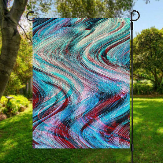 Smoke Psychedelic Trippy Print Garden Flag