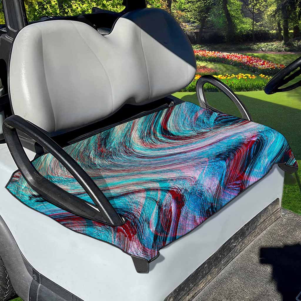 Smoke Psychedelic Trippy Print Golf Cart Seat Cover