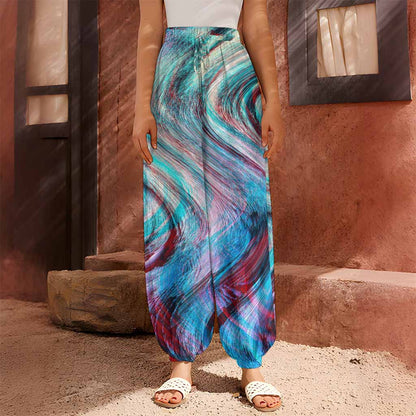 Smoke Psychedelic Trippy Print Harem Pants