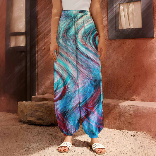 Smoke Psychedelic Trippy Print Harem Pants