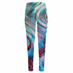 Smoke Psychedelic Trippy Print High-Waisted Pocket Leggings