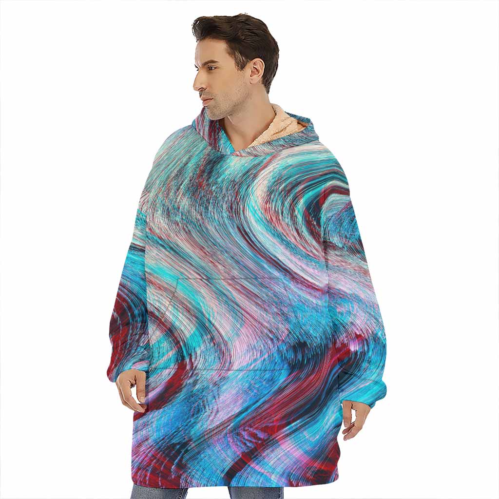 Smoke Psychedelic Trippy Print Hoodie Blanket