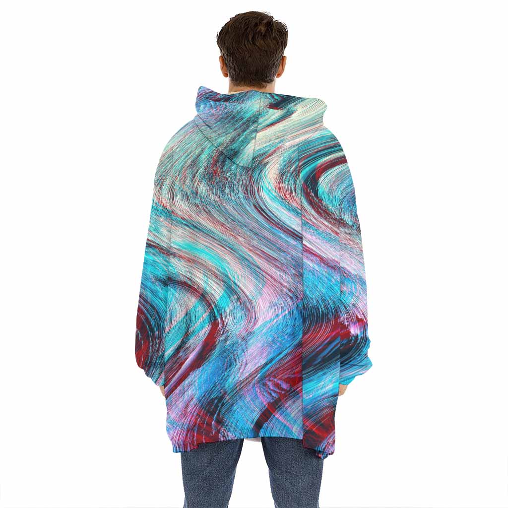 Smoke Psychedelic Trippy Print Hoodie Blanket
