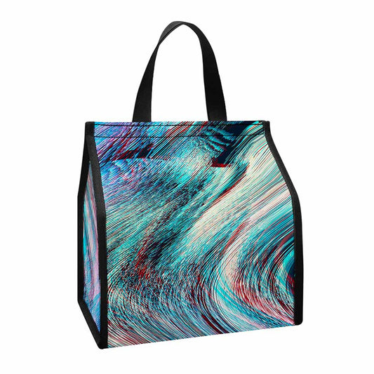 Smoke Psychedelic Trippy Print Insulated Lunch Tote