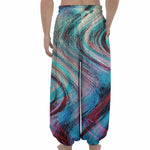Smoke Psychedelic Trippy Print Lantern Pants