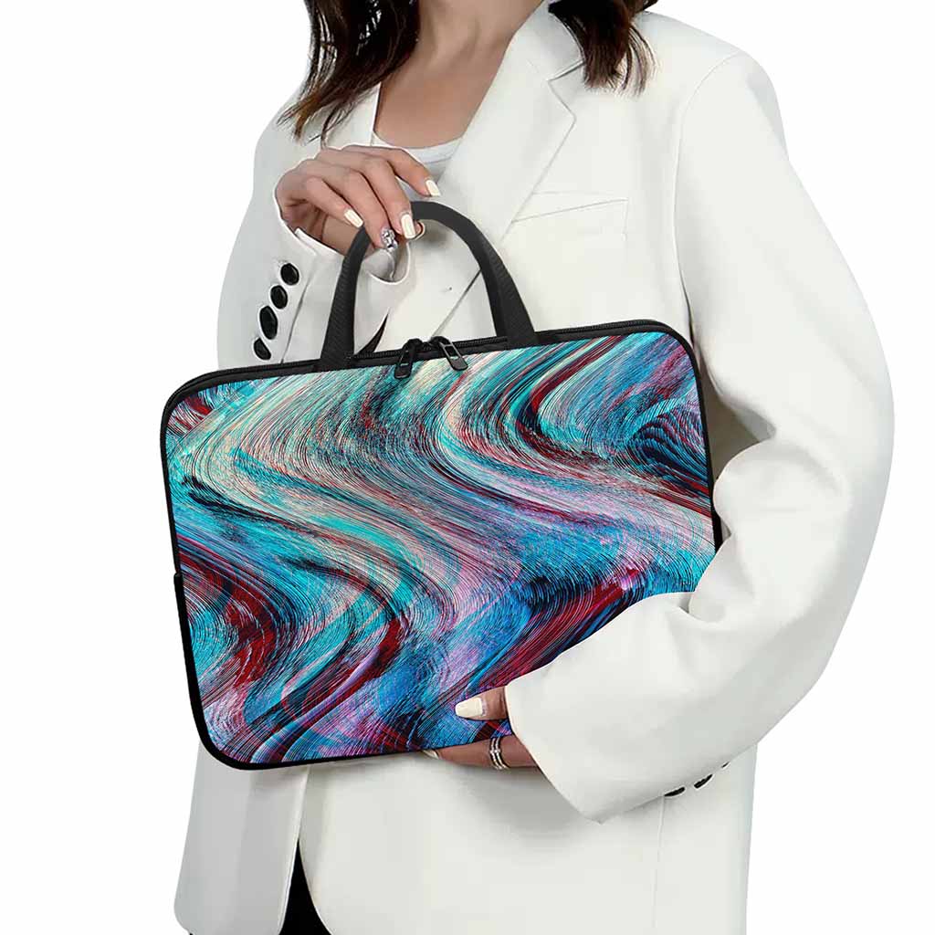 Smoke Psychedelic Trippy Print Laptop Sleeve With Handle