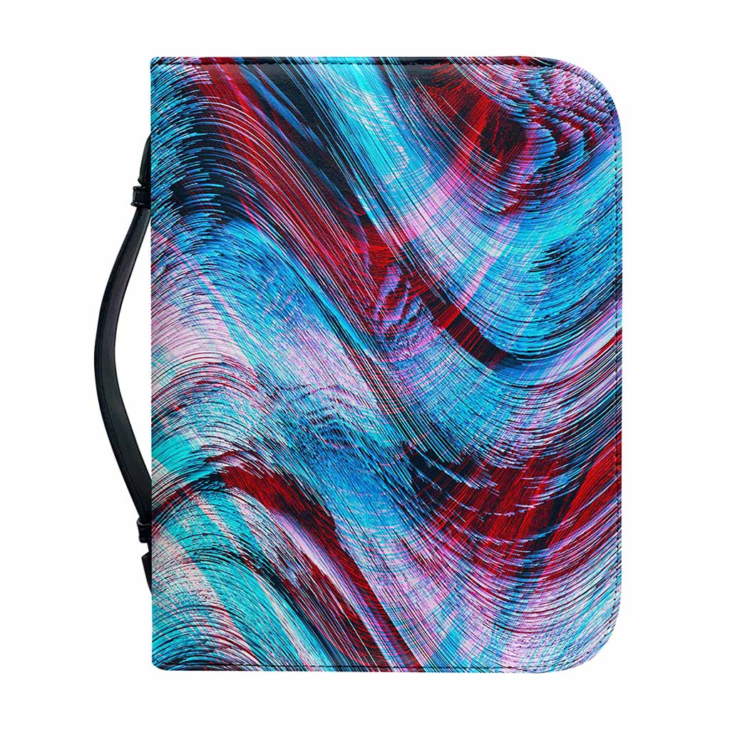 Smoke Psychedelic Trippy Print Leather Bible Cover