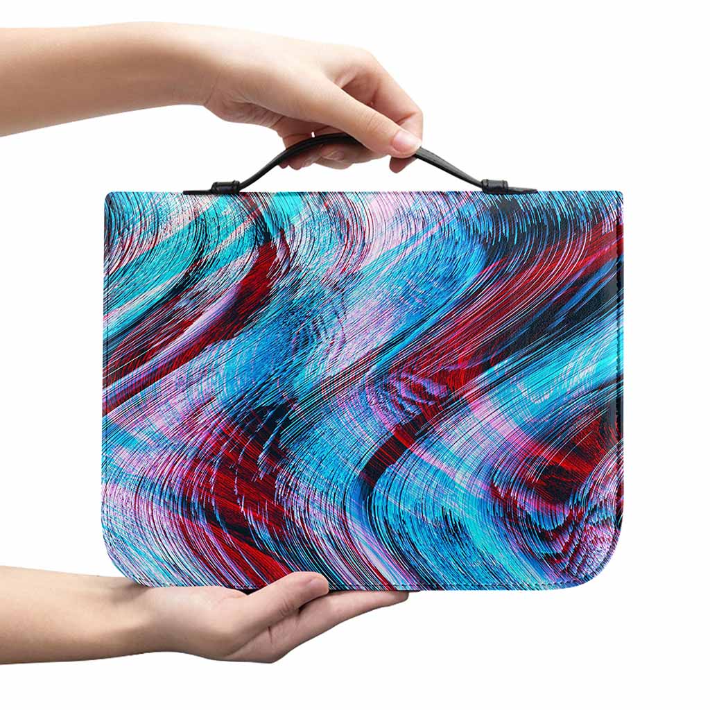 Smoke Psychedelic Trippy Print Leather Bible Cover