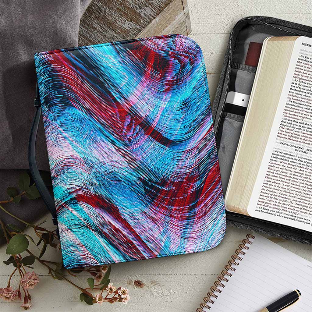 Smoke Psychedelic Trippy Print Leather Bible Cover
