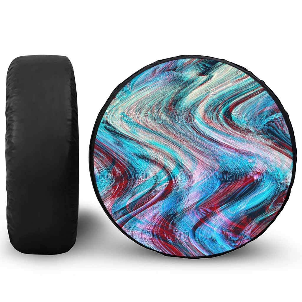 Smoke Psychedelic Trippy Print Leather Spare Tire Cover
