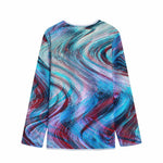 Smoke Psychedelic Trippy Print Long Sleeve Short Coat
