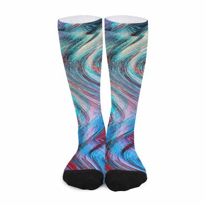 Smoke Psychedelic Trippy Print Long Socks
