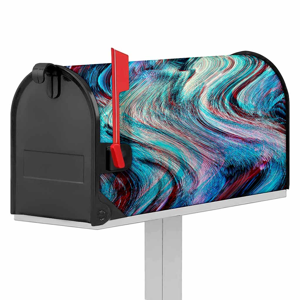 Smoke Psychedelic Trippy Print Mailbox Cover