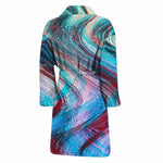 Smoke Psychedelic Trippy Print Men's Bathrobe