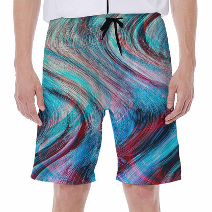 Smoke Psychedelic Trippy Print Men's Beach Shorts