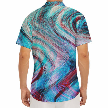 Smoke Psychedelic Trippy Print Men's Deep V-Neck Shirt