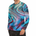 Smoke Psychedelic Trippy Print Men's Long Sleeve Rash Guard