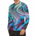 Smoke Psychedelic Trippy Print Men's Long Sleeve Rash Guard