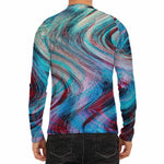 Smoke Psychedelic Trippy Print Men's Long Sleeve Rash Guard