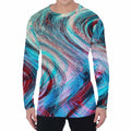 Smoke Psychedelic Trippy Print Men's Long Sleeve T-Shirt