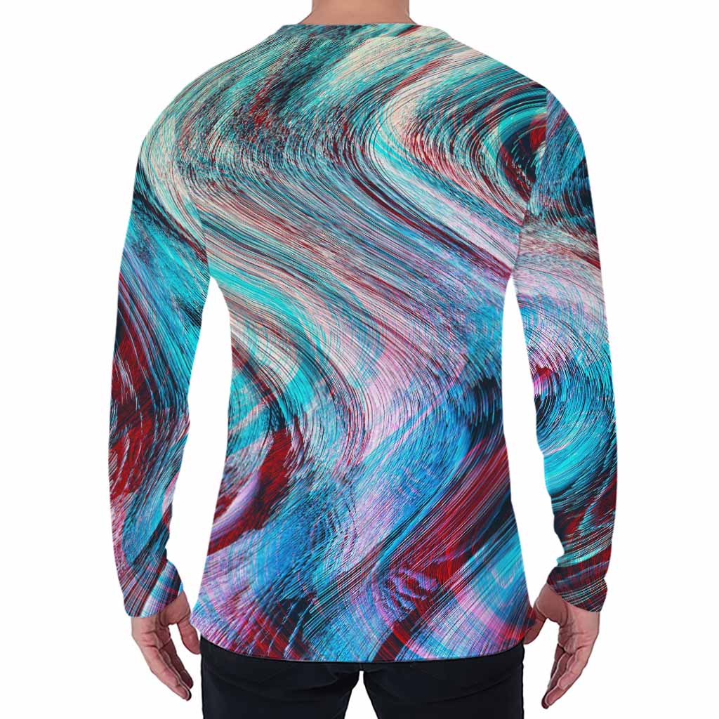 Smoke Psychedelic Trippy Print Men's Long Sleeve T-Shirt